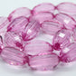20mm Oval Dark Pink Faceted Acrylic Beads