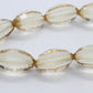20mm Oval Light Brown Faceted Acrylic Beads