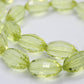 20mm Oval Lime Green Faceted Acrylic Beads