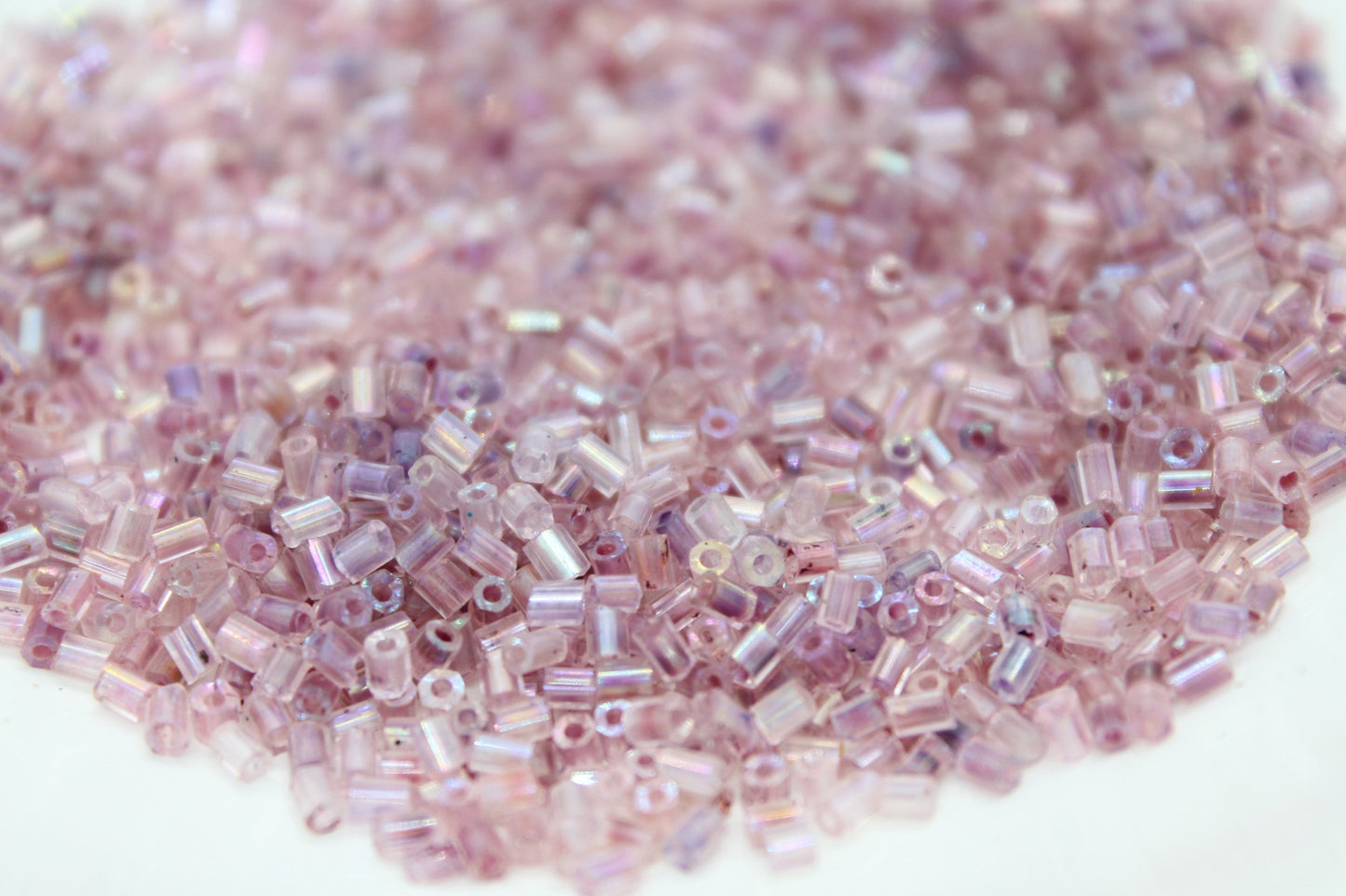 15g 10/0 2mm Lilac Tube Seed Beads