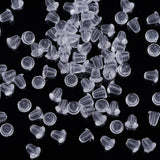 50pc Clear Plastic Earring Backs