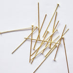 50pc 4cm Gold Headpins