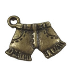 10pc Bronze Shorts Charms