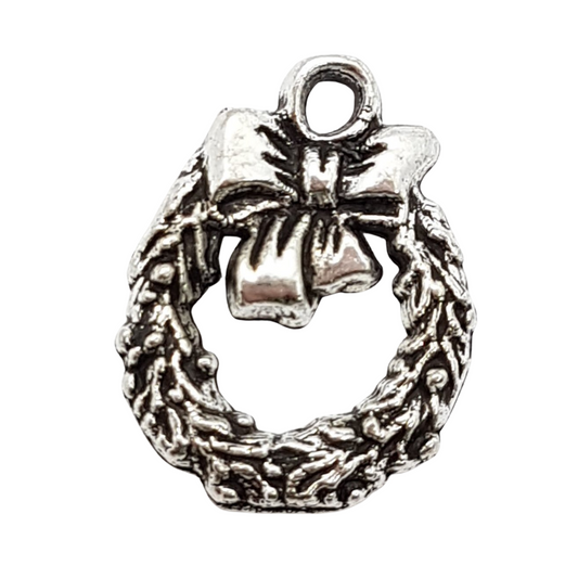 10pc Mini Christmas Wreath Charms