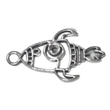 10pc Silver Rocket Charms for Epoxy Resin Making