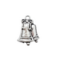 10pc Antique Silver Christmas Bells Charms