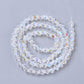 4mm Clear Yellow AB Crystal Glass Bicones