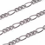 1M Gunmetal Black Figaro Chain