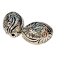 10pc 20mm Antique Silver Oval Acrylic Beads