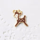 4pc Brown Deer Enamel Charms