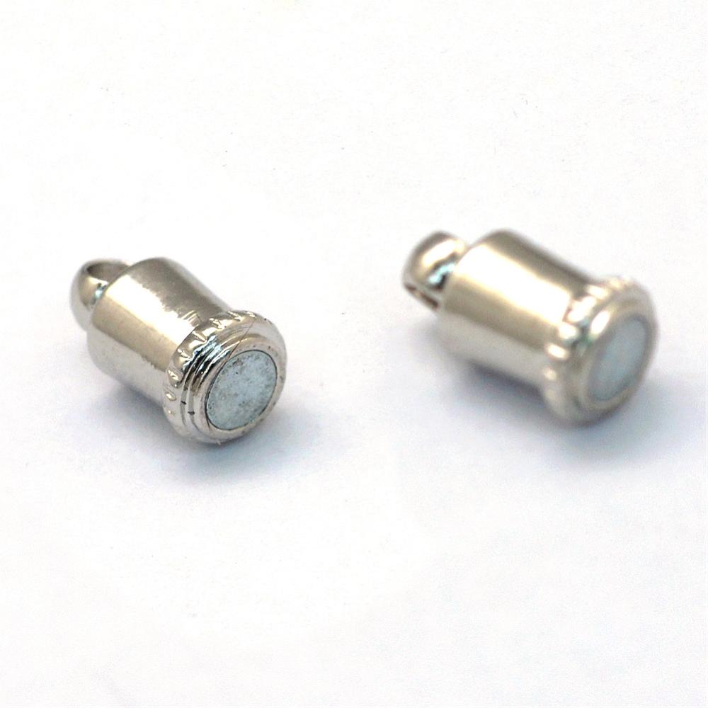 2 Sets Silver Column Magnetic Clasps