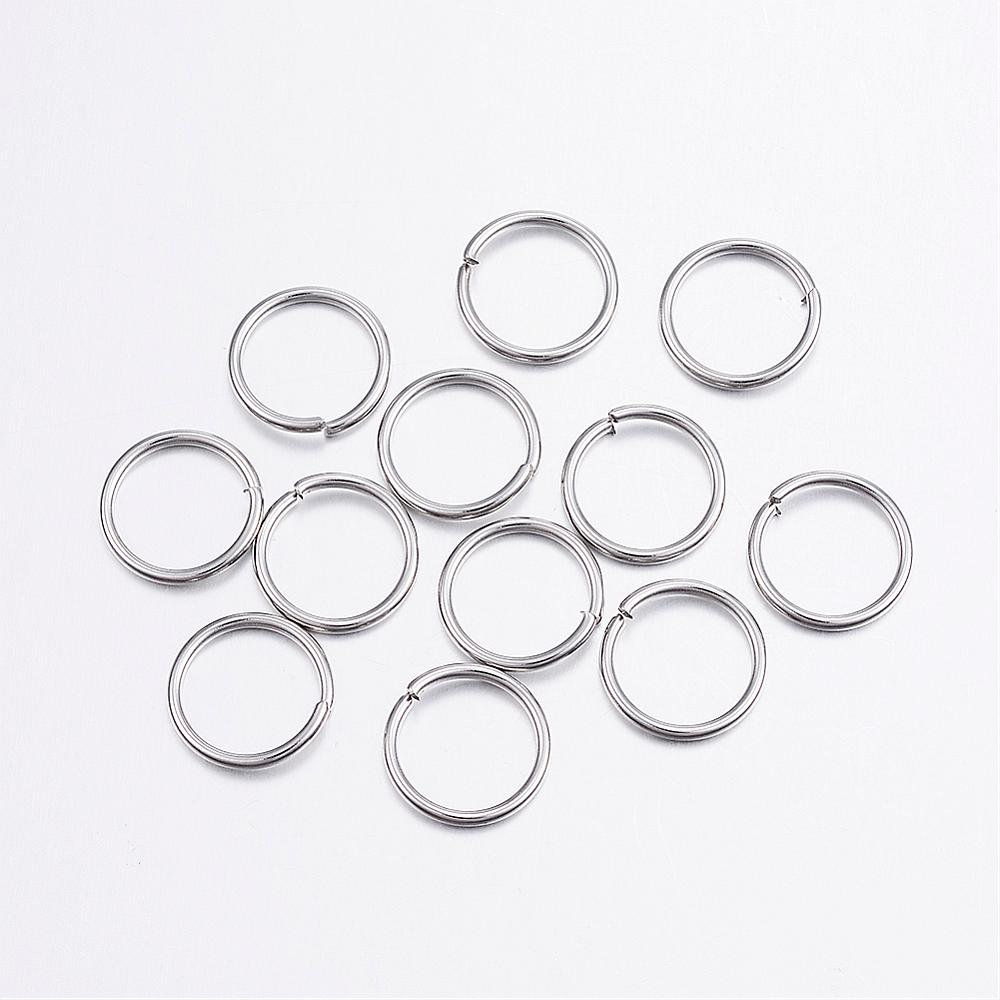 50pc 12mm Stainless Steel Silver Jump Rings