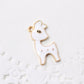 4pc Cute White Enamel Deer Charms