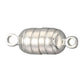 2 Sets Silver Barrel Magnetic Clasps