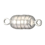 2 Sets Silver Barrel Magnetic Clasps