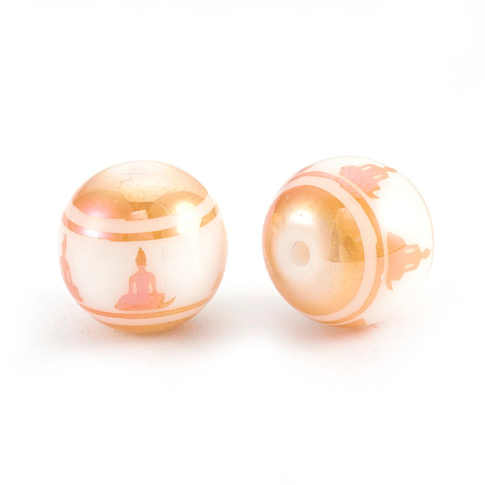 Meditating Buddha Glass Bead 9mm
