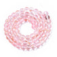 6mm Pink Glitter Glass Beads