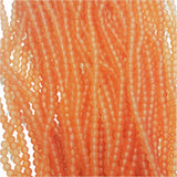 6mm Orange Frosted Glass Beads