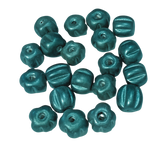 20pc Metallic Blue Glass Beads