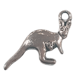 10pc Silver Kangaroo & Joey Charms