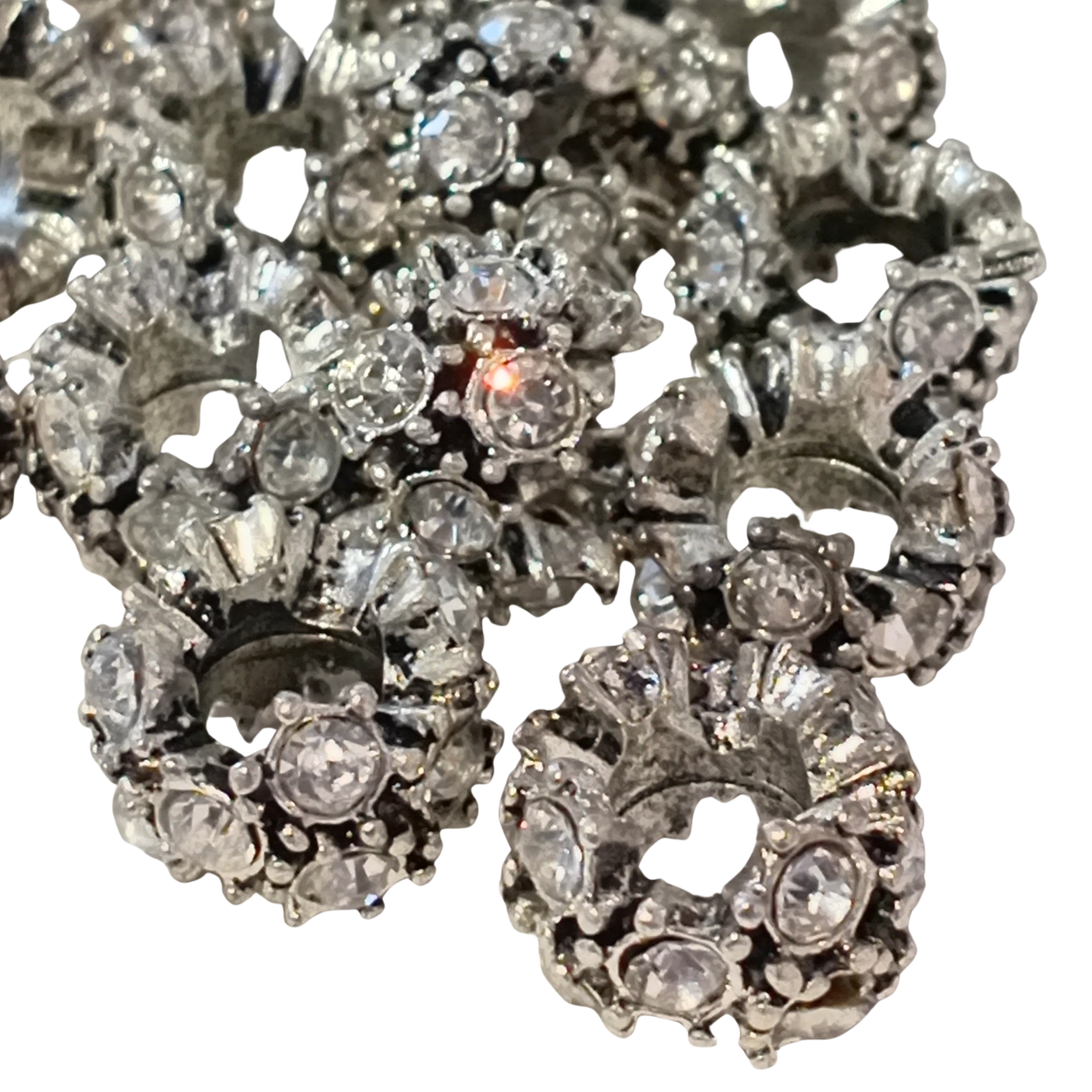 1pc Clear European Rhinestone Rondelle Bead
