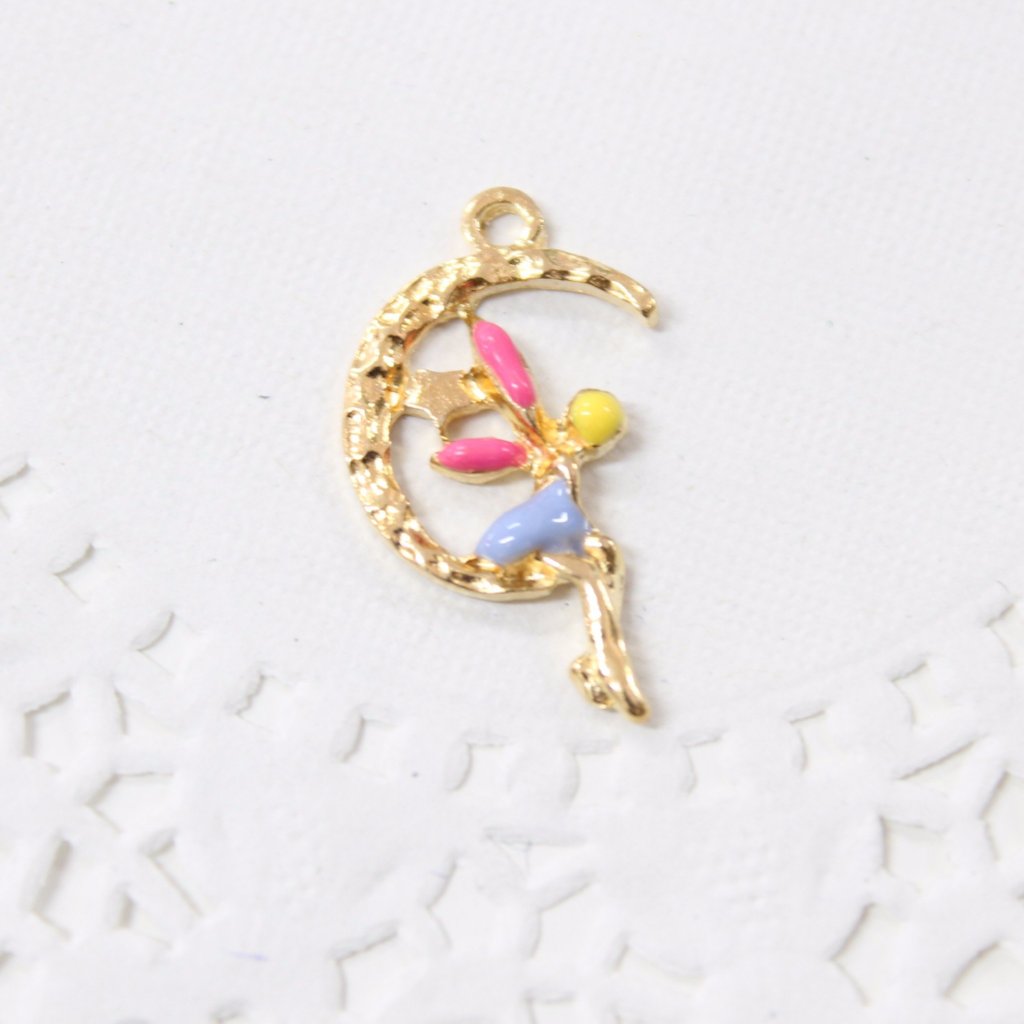 4pc Gold Fairy Enamel Charms