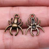 10pc Bronze Spider Charms