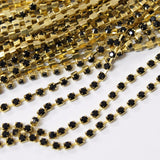 Jet Black Preciosa Rhinestone Chain ss8