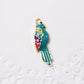 4pc Parrot Enamel Bird Charms