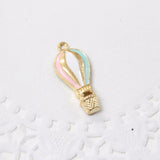 4pc Pretty Pastels Hot Air Balloon Charms