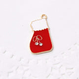 4pc Red and White Christmas Stocking Charms