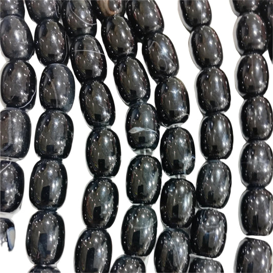 Black Agate Gemstone Beads