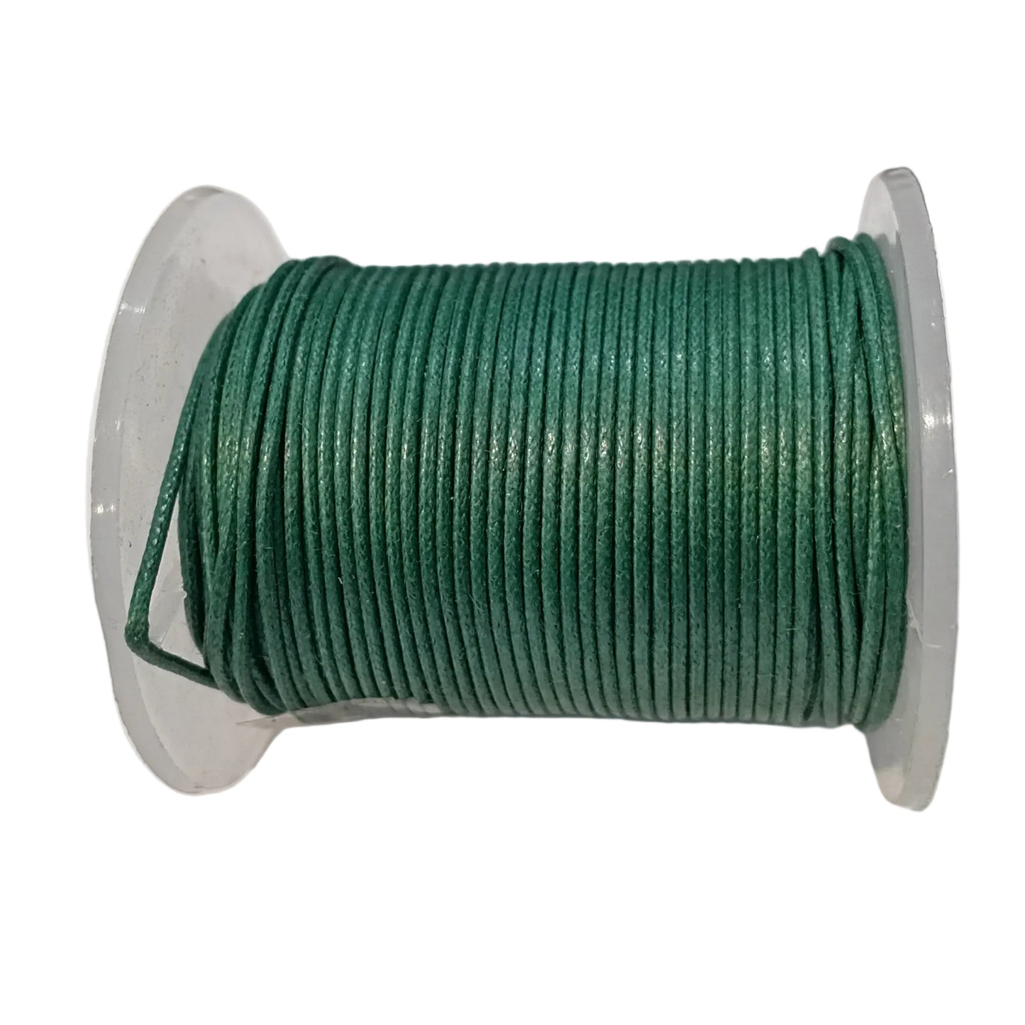 25M 0.5mm Dark Green Waxed Cotton Cord