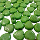 1pc 26mm Green Glass Heart Bead