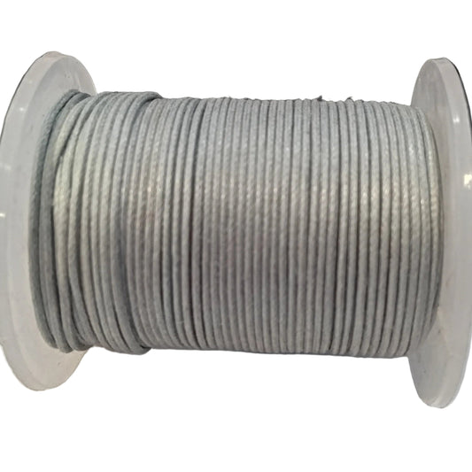 25M 0.5mm Grey Waxed Cotton Cord
