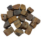 1pc Tiger Eye Rough Piece With Drilled Hole