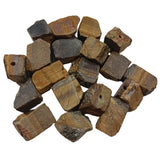 1pc Tiger Eye Rough Piece With Drilled Hole