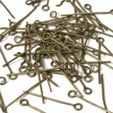 50pc Bronze 2.5cm Eye Pins