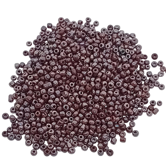 15g 11/0 2mm Mixed Dark Brown AB Seed Beads