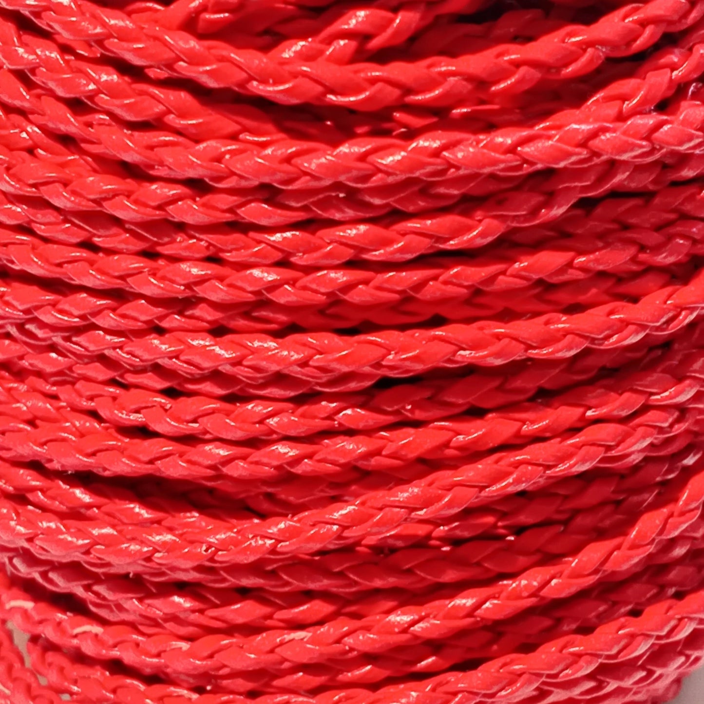 10M 3mm Red Polyester Braided Cord