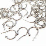 20pc Stainless Steel Hoop Earrings With Ball End