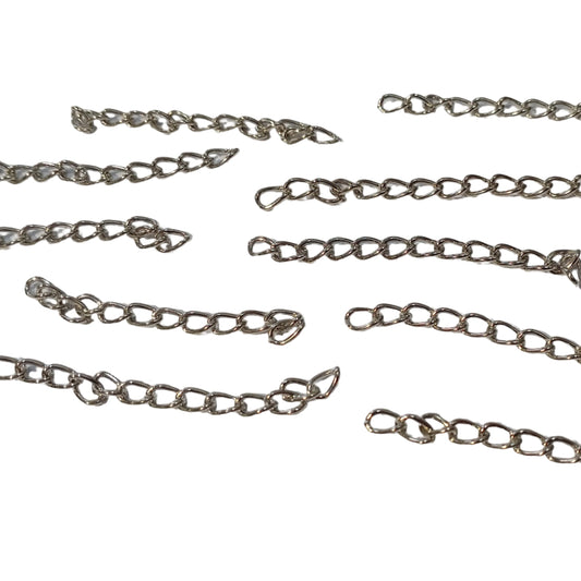 10pc Dark Silver Extension Chain