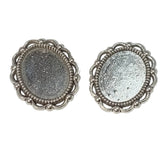 2pc Silver Oval Cabochons