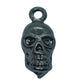 6pc Gunmetal Black Skull Charms