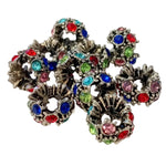 1pc Multi Colour European Rhinestone Rondelle Bead