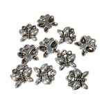 10pc Silver Small Butterfly Charms