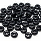 50pc 6mm Black Glass Disc Beads