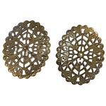6pc Bronze Filigree Stampings