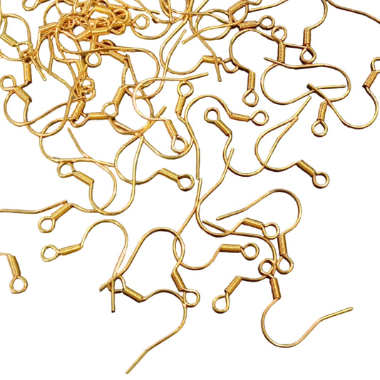 50pc Gold Plated Earring Hooks