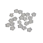 20pc Clear 8mm 20pc Flat Flower Beads
